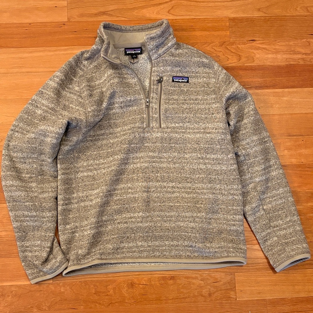 Patagonia Men's Zip-Up Sweater in Heather Gray